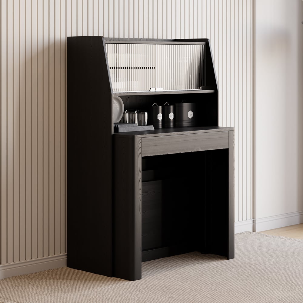 70.9" Farmhouse Extendable Dining Table with Storage Sideboard