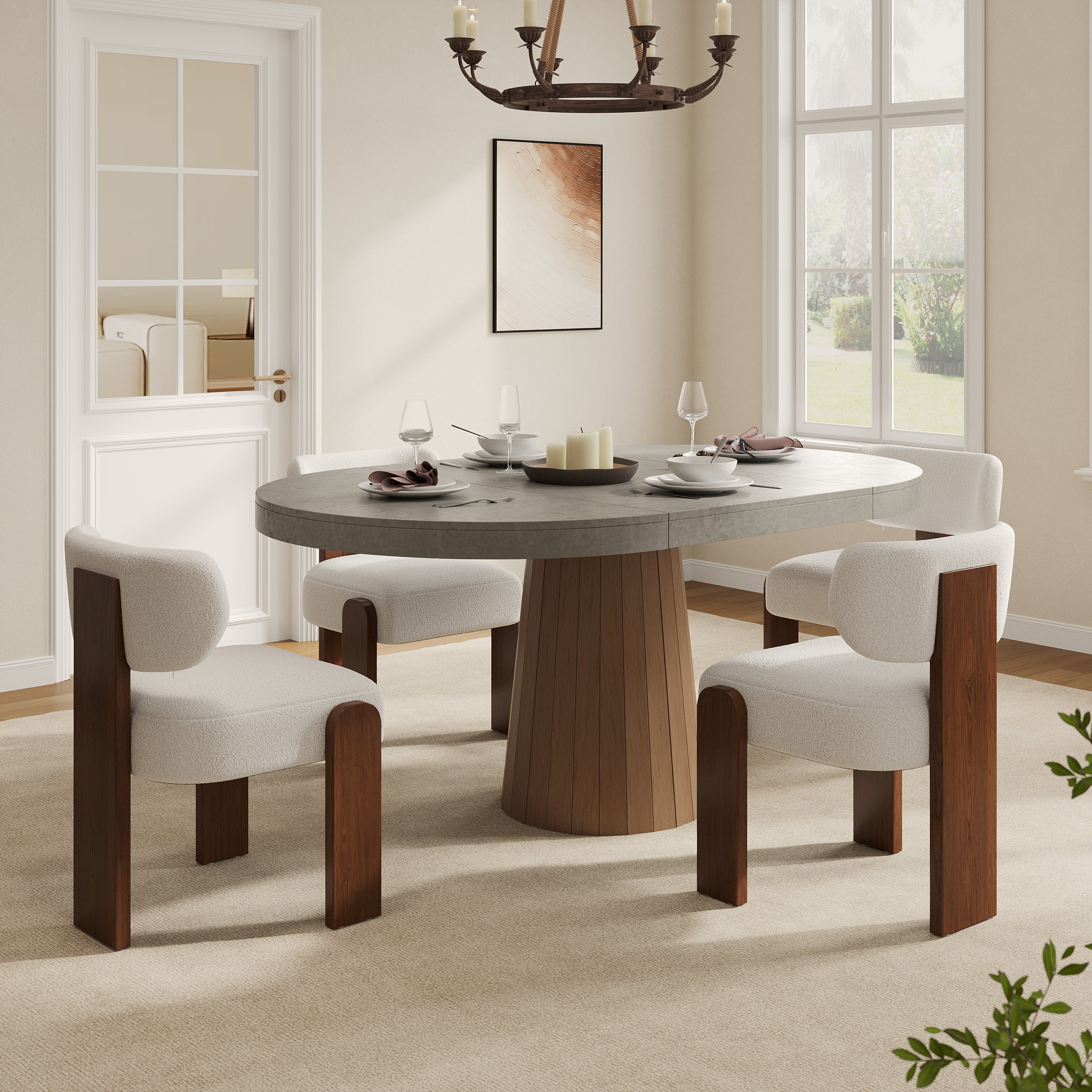 Mid-Century Modern Wood Dining Chairs - Alternate View - Alternate View