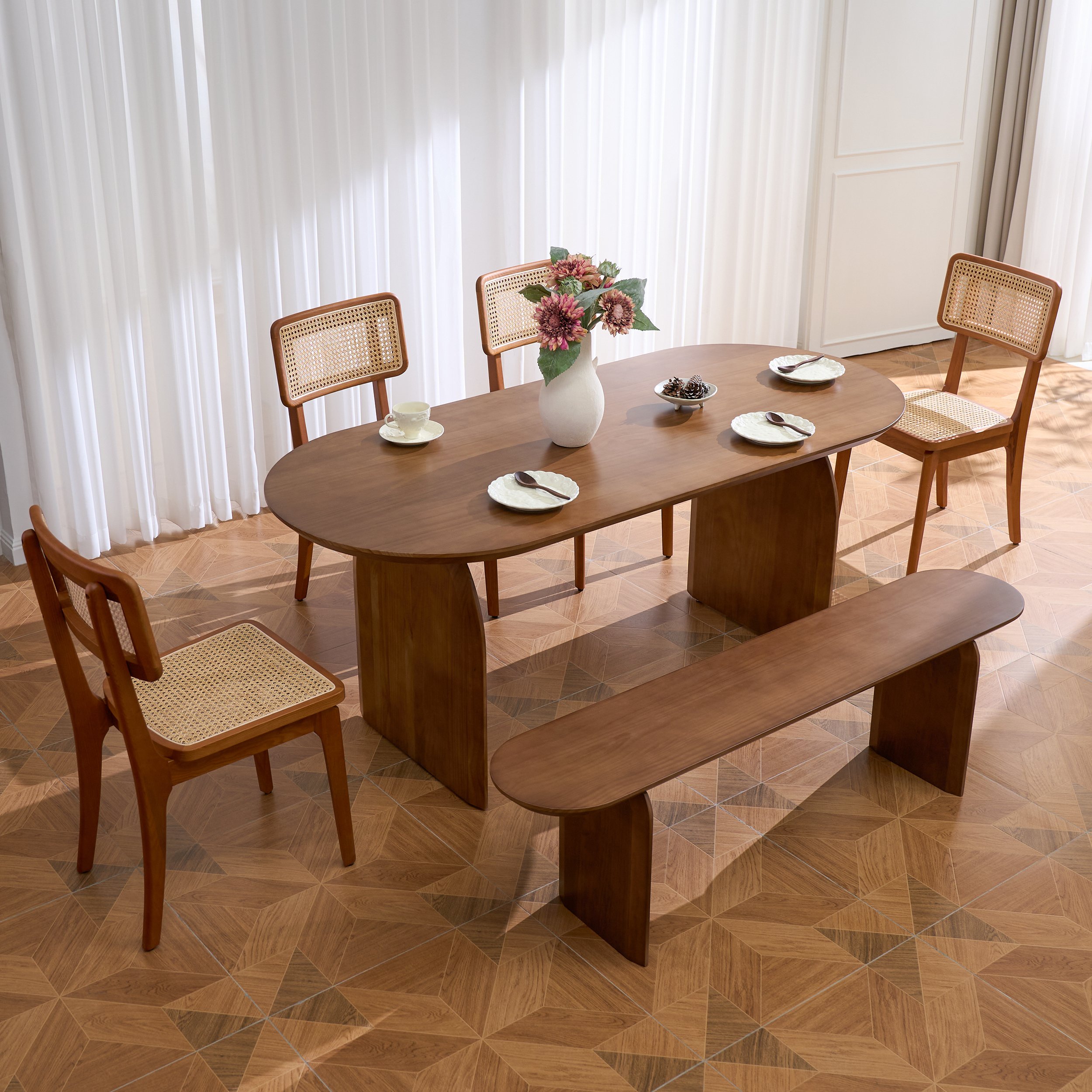 Tintica Series Japandi Oval Table